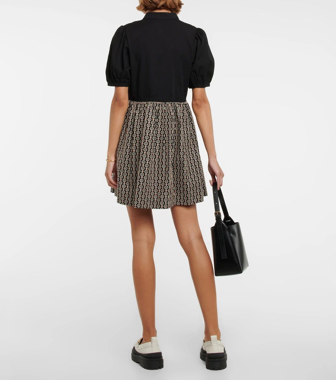 See By Chloé - Floral embroidered cotton minidress