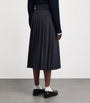 Wool-Blend Pleated Midi Skirt NAVY BLUE