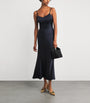 Sandro Paris Blue Satin Maxi Dress