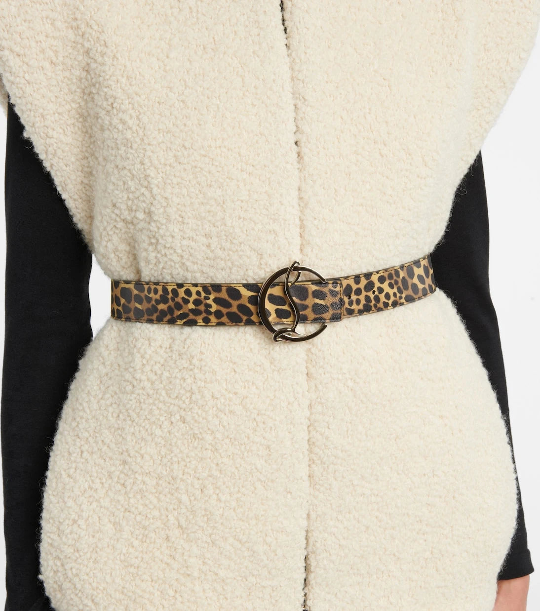 Christian Louboutin - Leopard-print leather belt