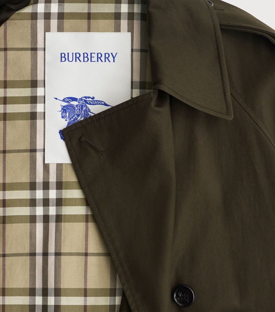 Burberry Brown Cotton Long Castleford Trench Coat