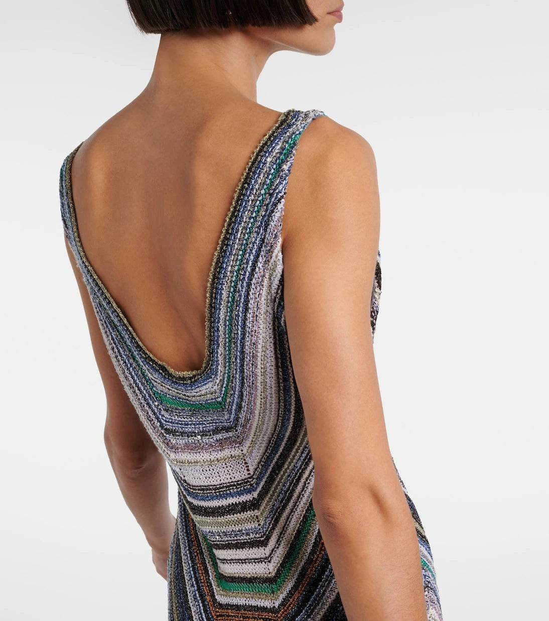 Missoni - فستان لاميه مخطط