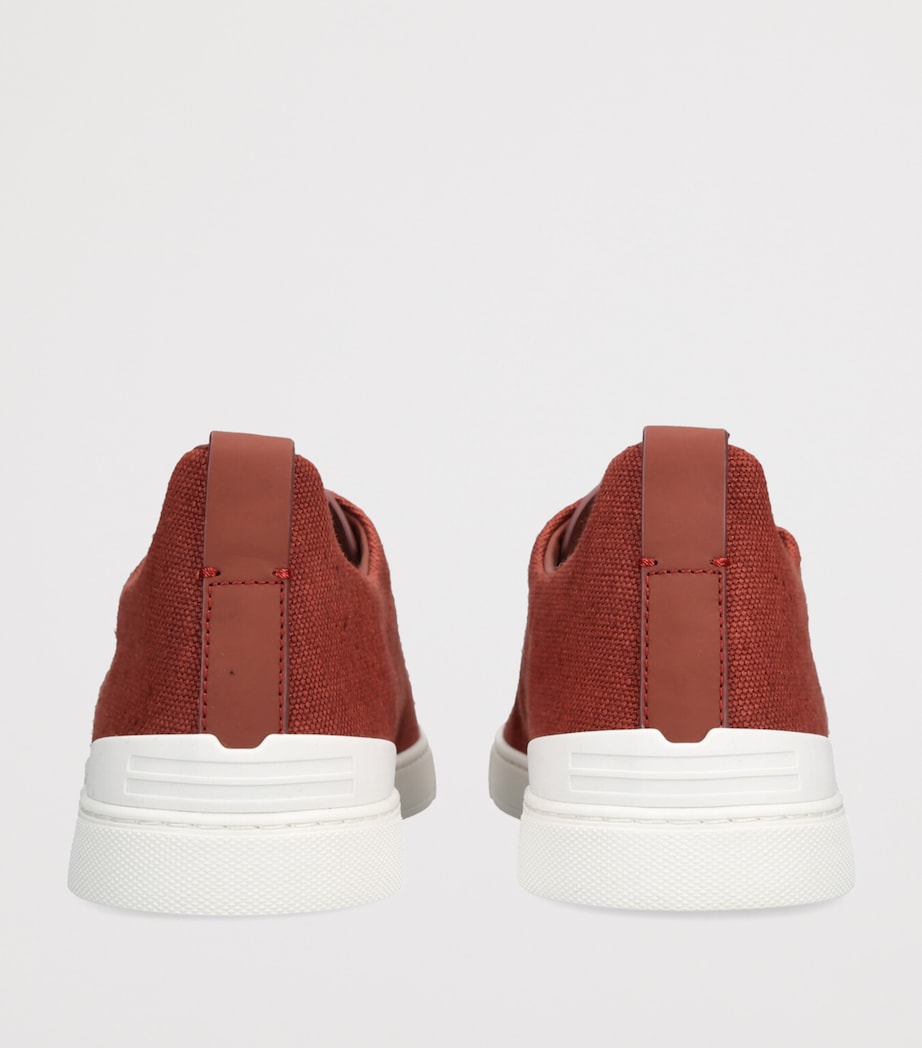 Cotton-Linen Triple Stitch Sneakers