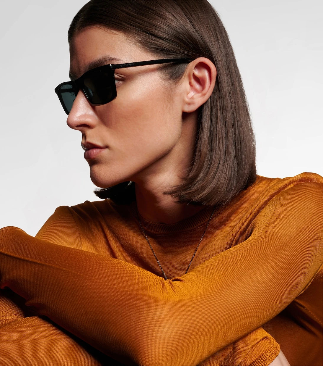 Saint Laurent - Corner Angle rectangular sunglasses