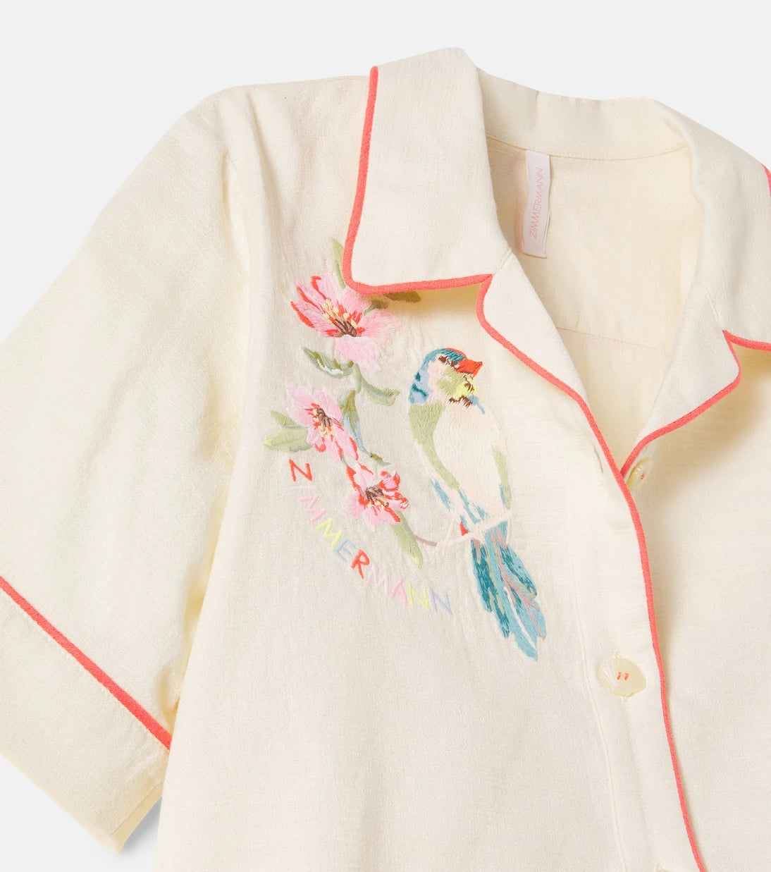 Zimmermann Kids - Aster embroidered cotton shirt