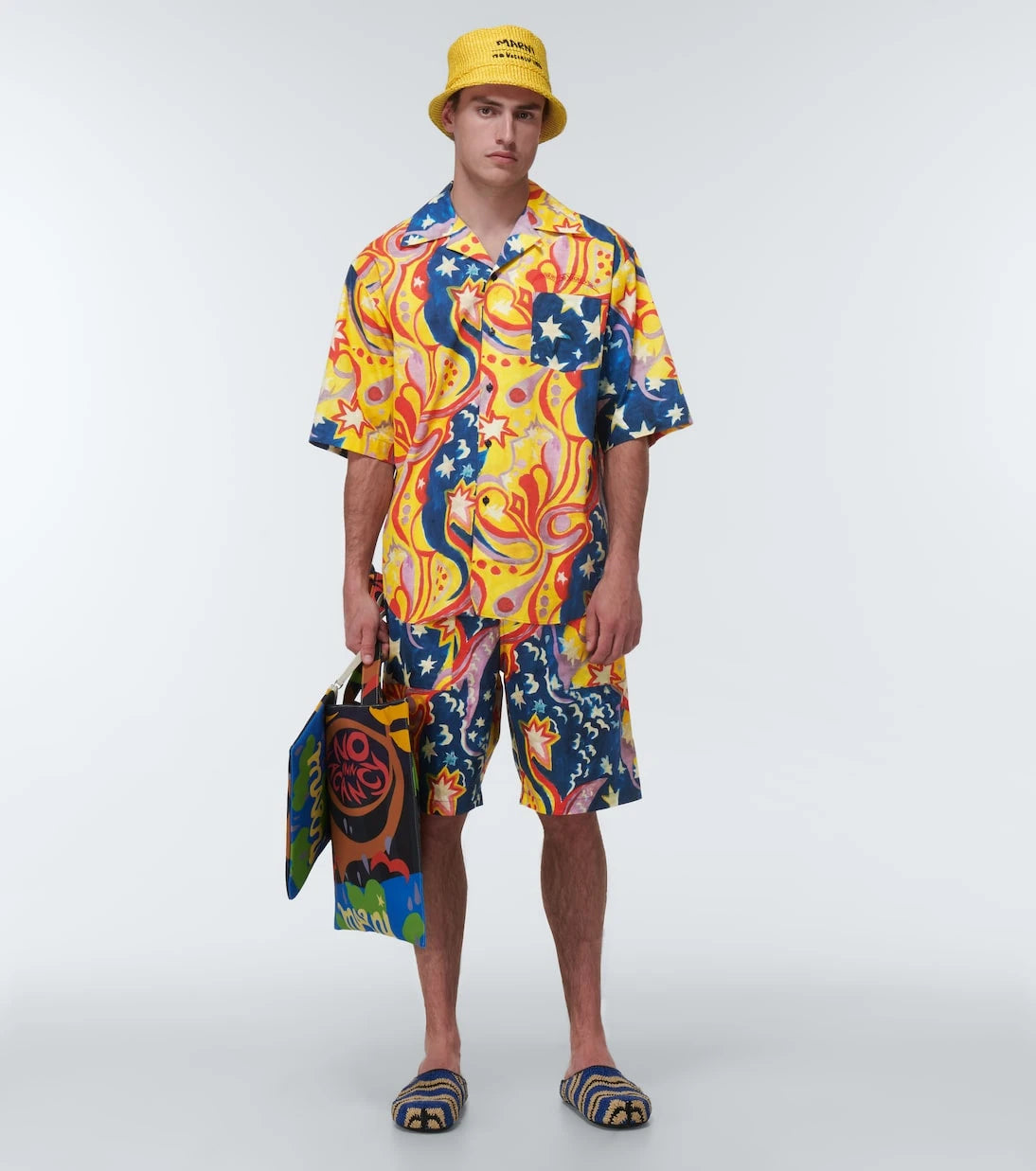 Marni - x No Vacancy Inn printed cotton shorts