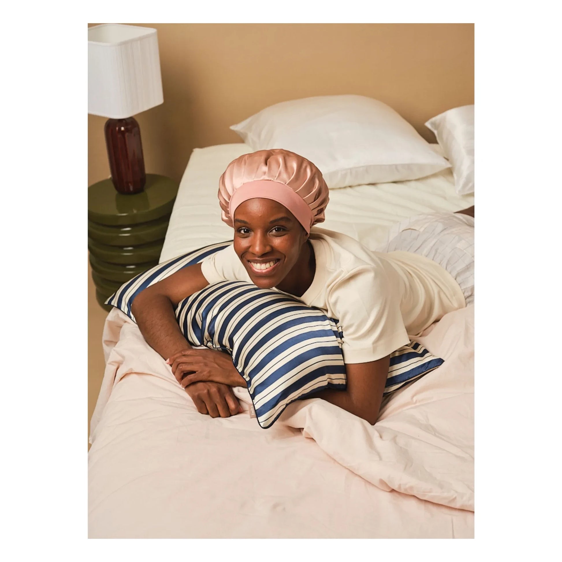 Emily's Pillow - Silk nightcap  | Dusty Pink