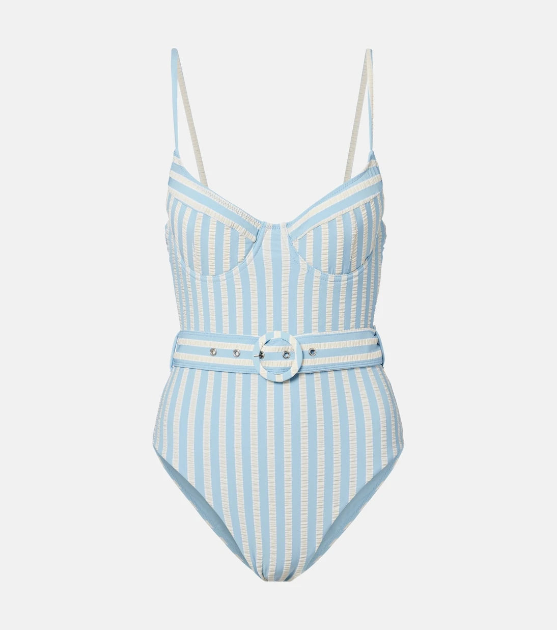Simkhai - Noa belted striped swimsuit
