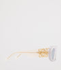 LOEWE White Bevelled Oval Sunglasses