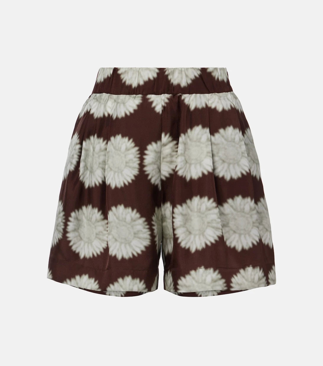 Asceno - Zurich printed silk twill shorts