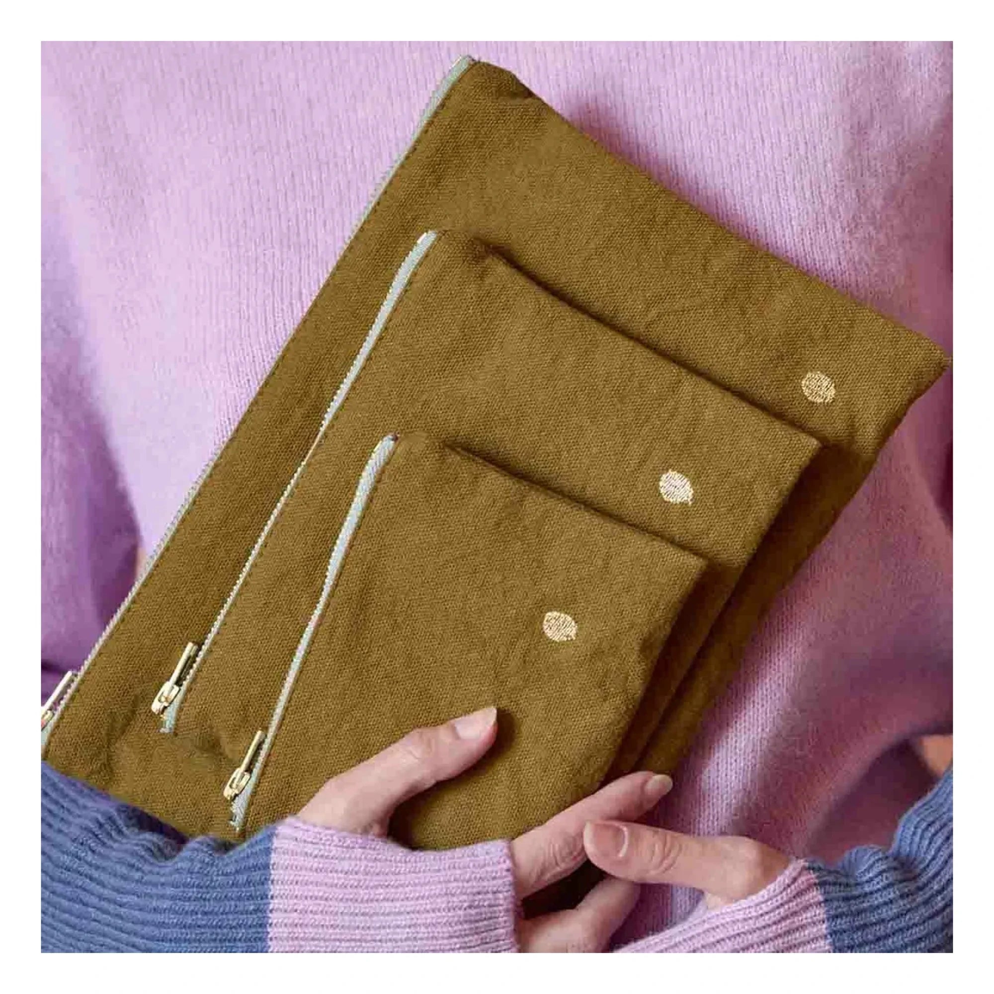 La cerise sur le gâteau - Iona organic cotton pouch | Gold