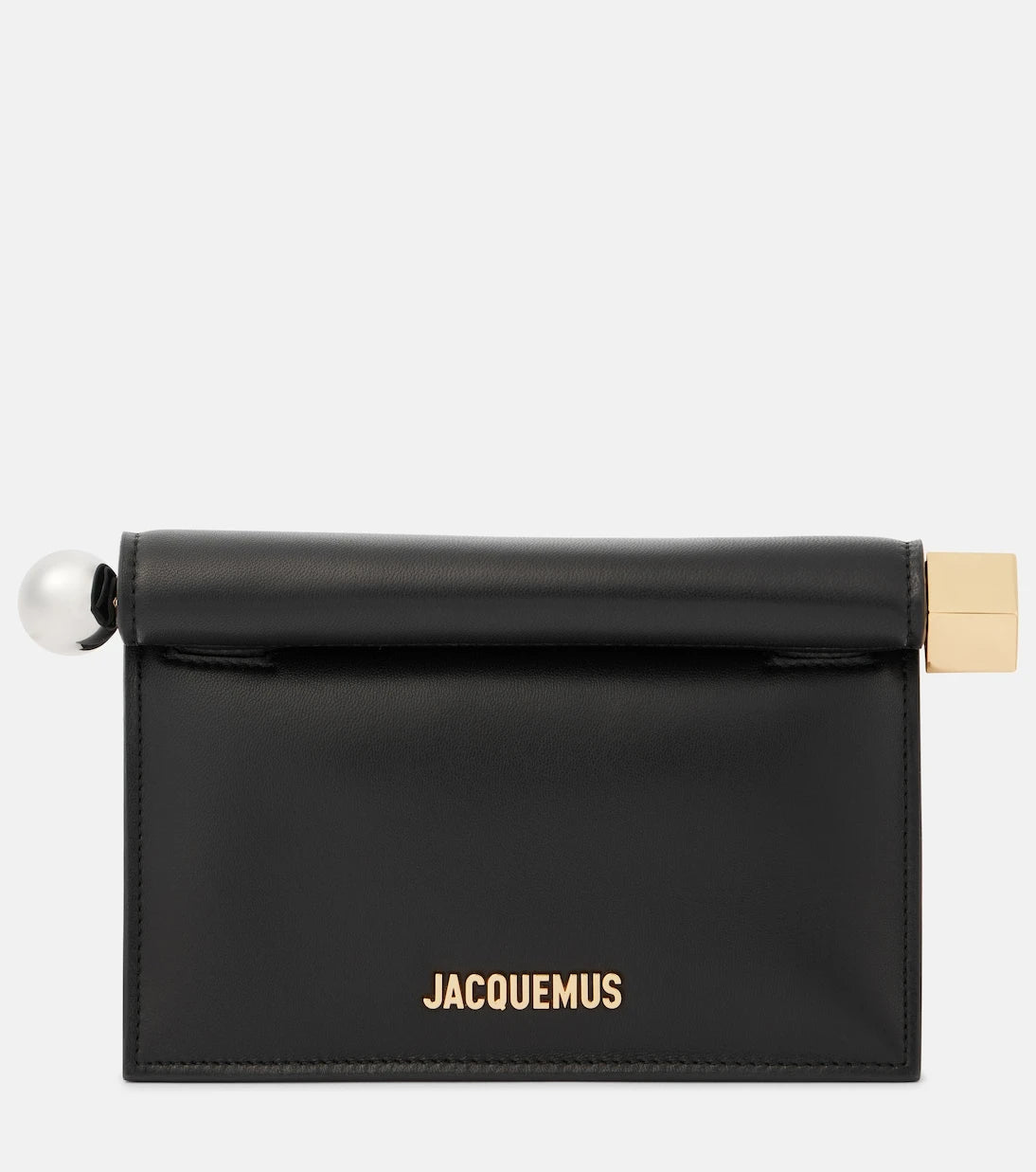Jacquemus - La Petite Pochette Rond Carré leather clutch
