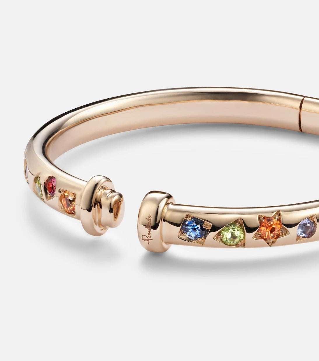 Pomellato - Iconica 18kt rose gold bangle with gemstones