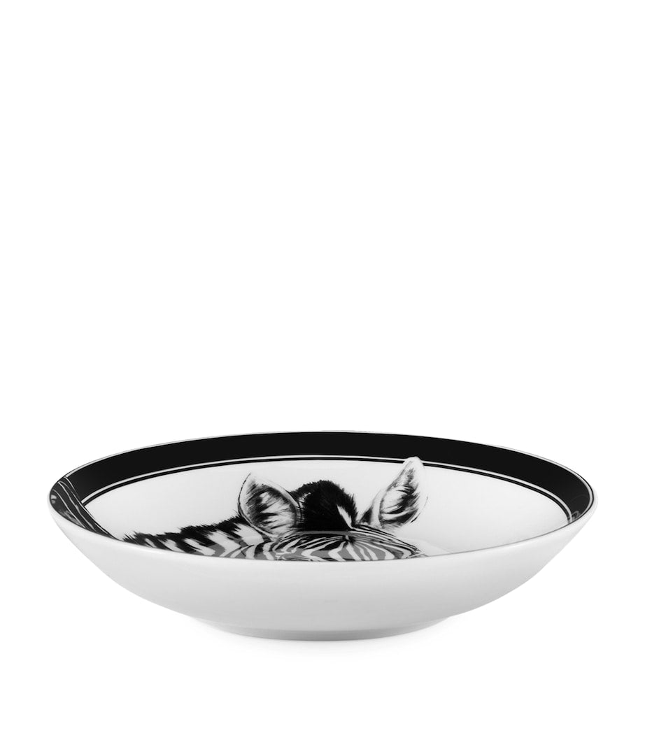 Set of 2 Zebra Soup Plates (20cm)