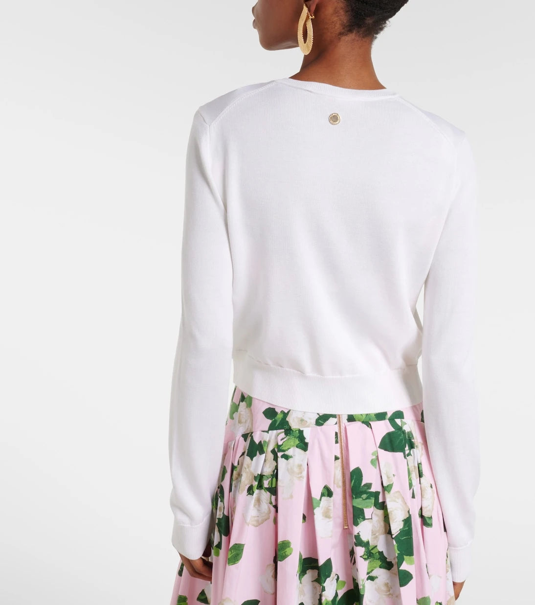 Carolina Herrera - Cropped silk and cotton cardigan