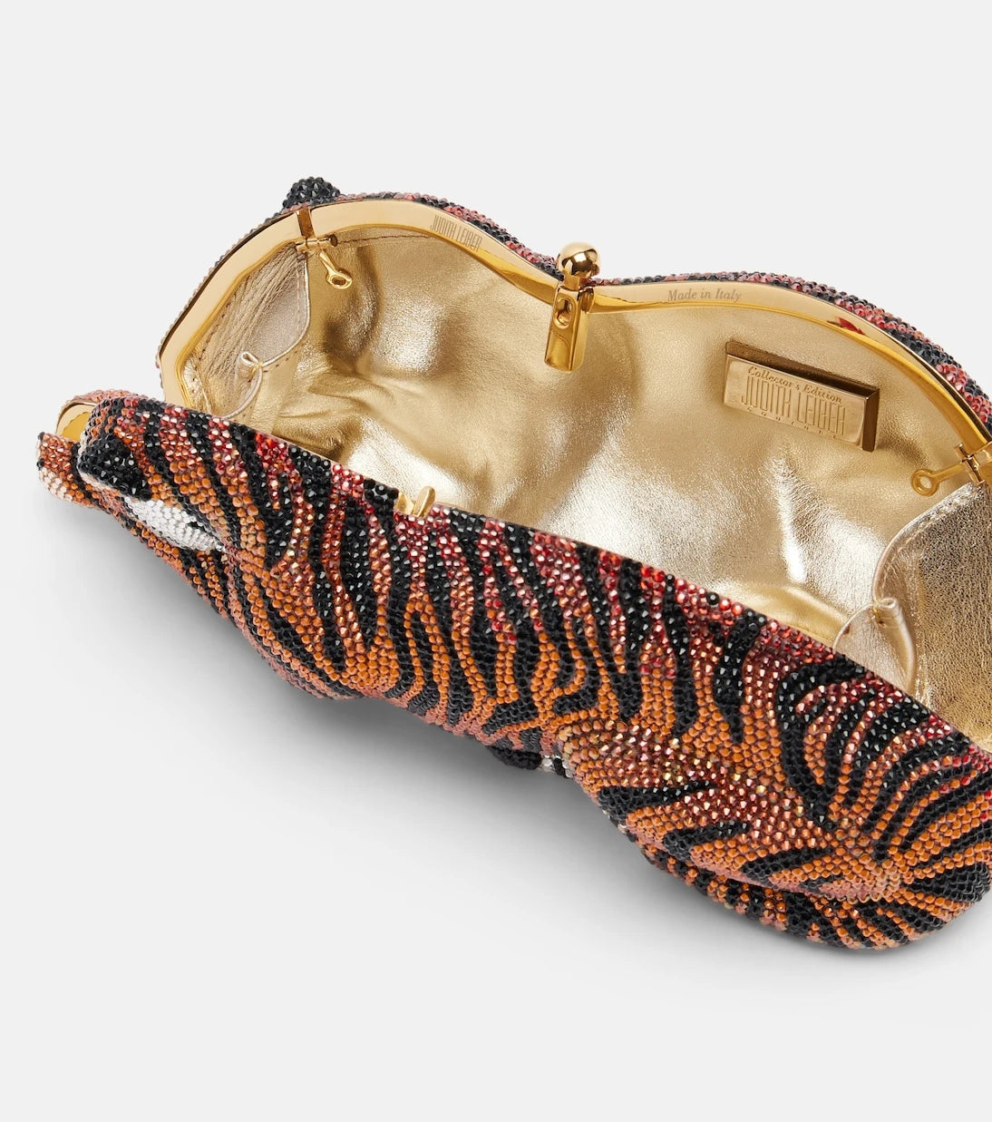 Judith Leiber Couture - Wildcat Small crystal-embellished clutch