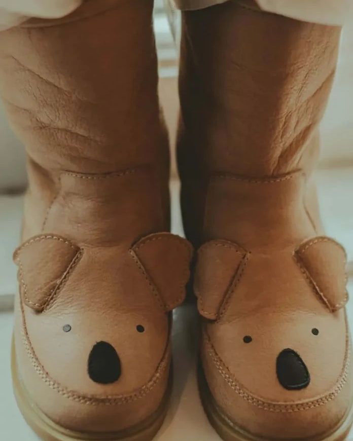 Donsje Wadudu Classic Boots Koala Çocuk Deri Kışlık Botlar