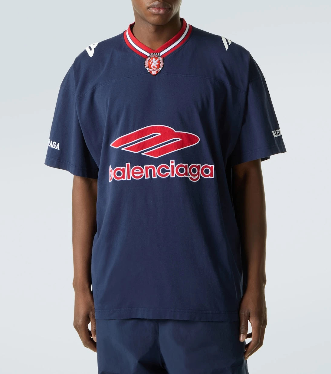 Balenciaga - Logo oversized cotton jersey T-shirt