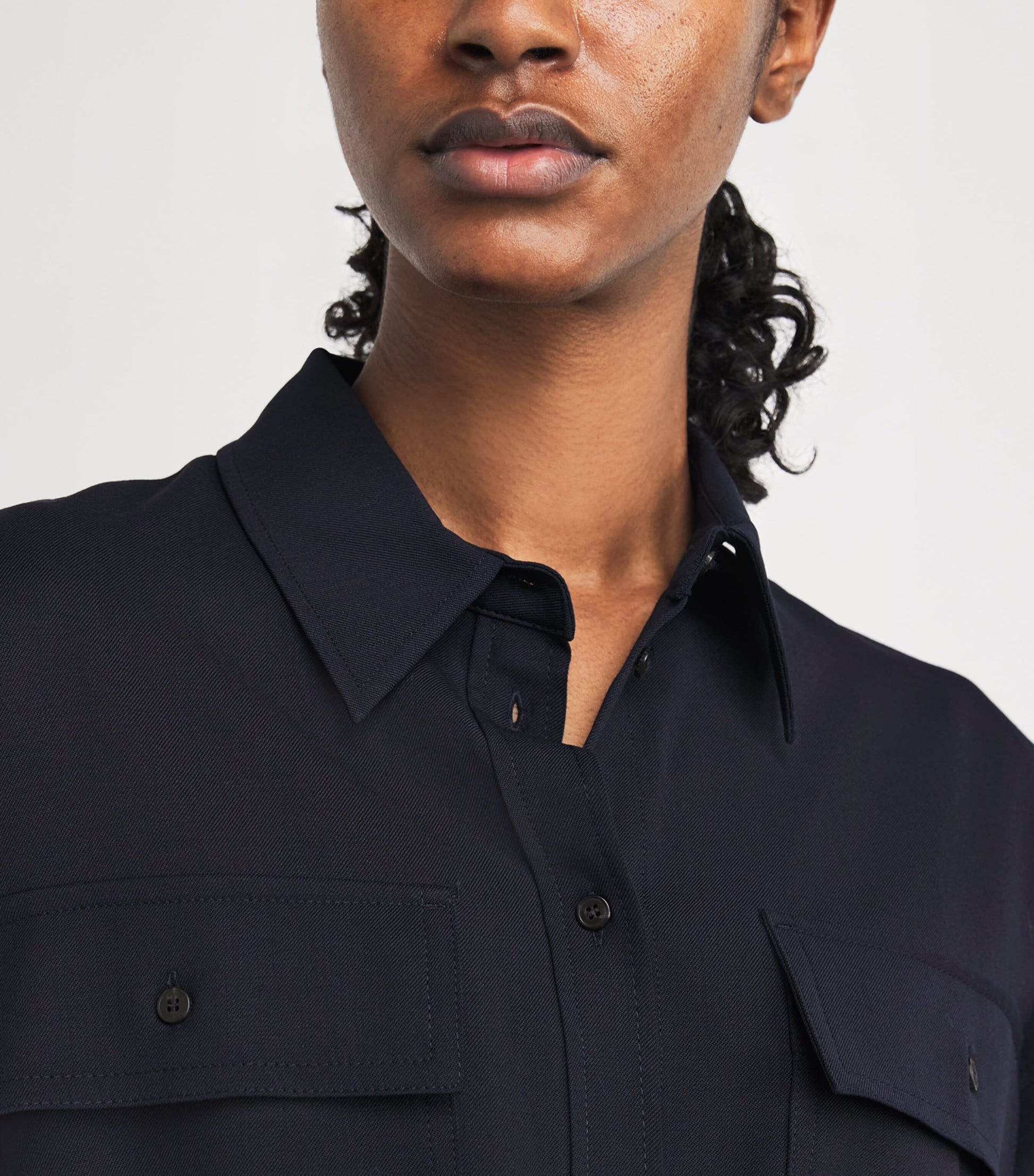 Weekend Max Mara Blue Belted Mini Shirt Dress