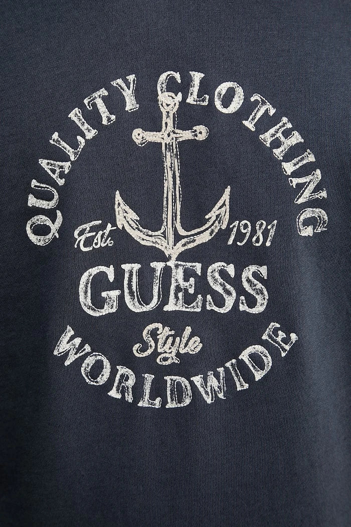 Guess sıradan erkek pamuklu sweatshirt