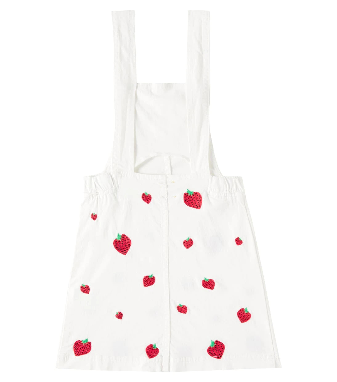 Fábula - Sarja Bordado Morangueiro cotton-blend dress