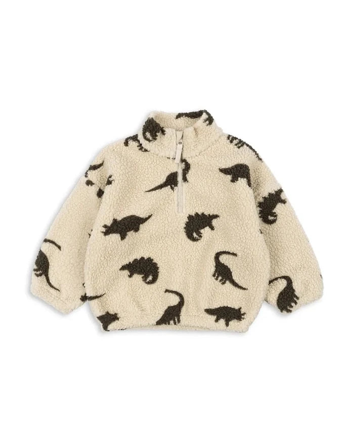 Konges Sløjd поларен суичър за деца JODY TEDDY HALF ZIP GRS