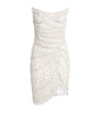 Pamella Roland Ivory Beaded Strapless Mini Dress