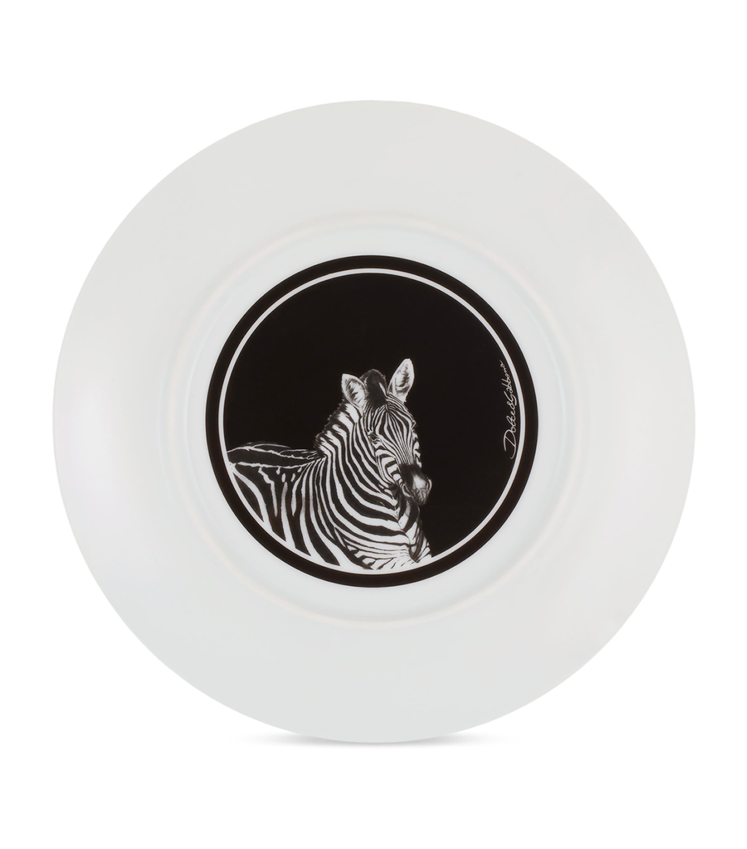 Dolce & Gabbana Casa Set of Two Zebra Dinner Plates (26cm)