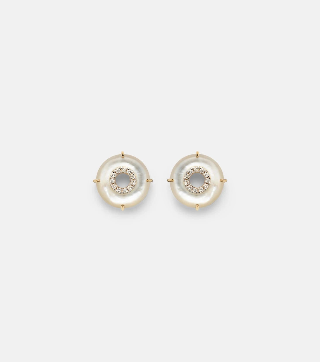 Mateo - 14kt gold earrings with diamonds and pearls
