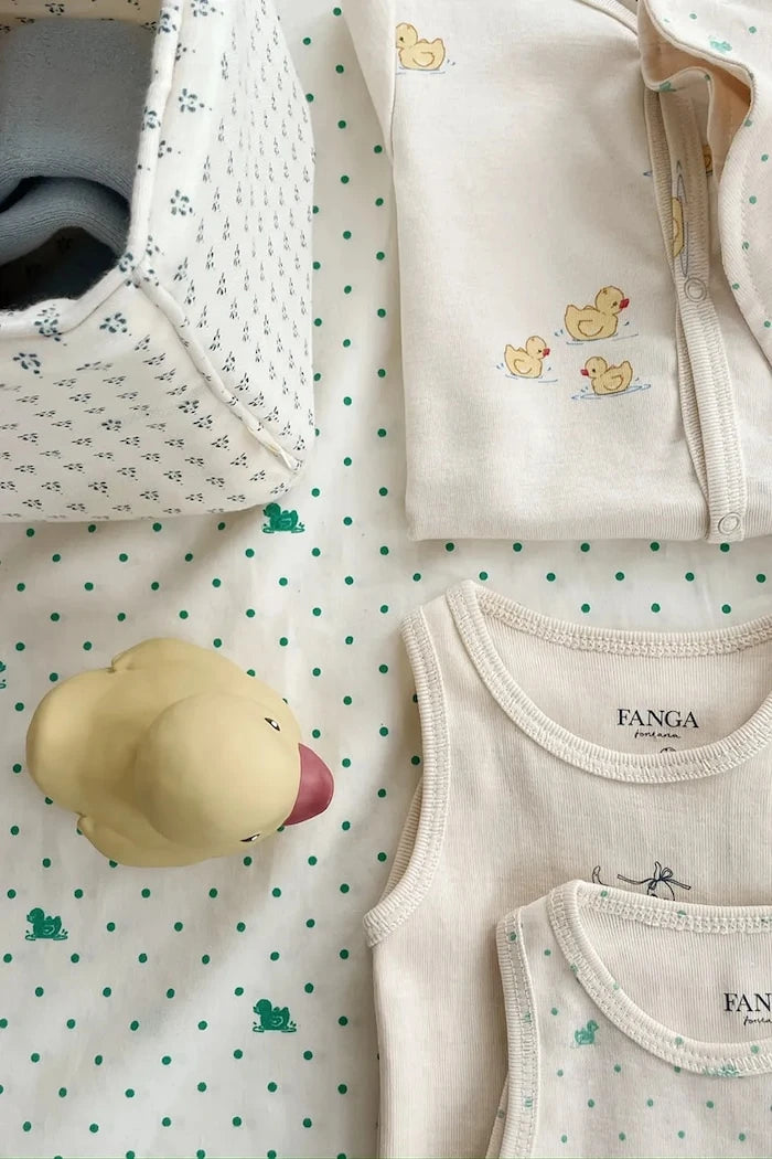 Fanga Fontana bebek tulumu çocuklar için pamuklu BELLO DUE ONESIE OCS