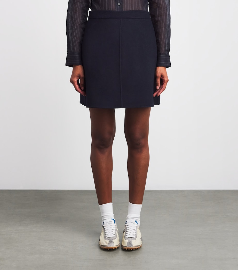 Claudie Pierlot Blue Wool Mini Skirt