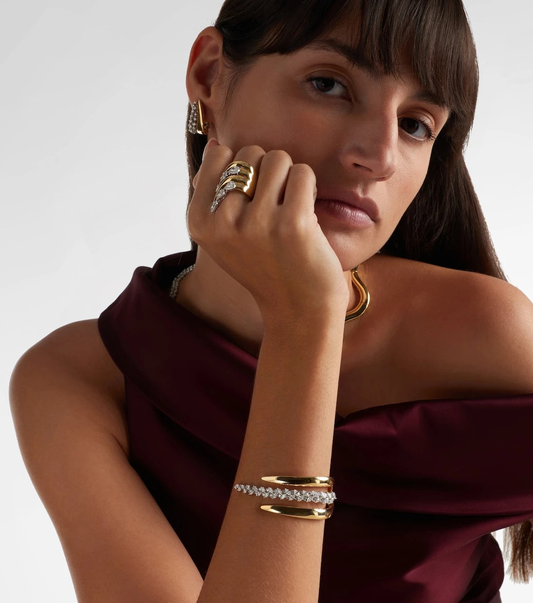 Yeprem - Golden Strada 18kt gold ring with diamonds