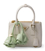 Prada White Mini Leather Galleria Top-Handle Bag