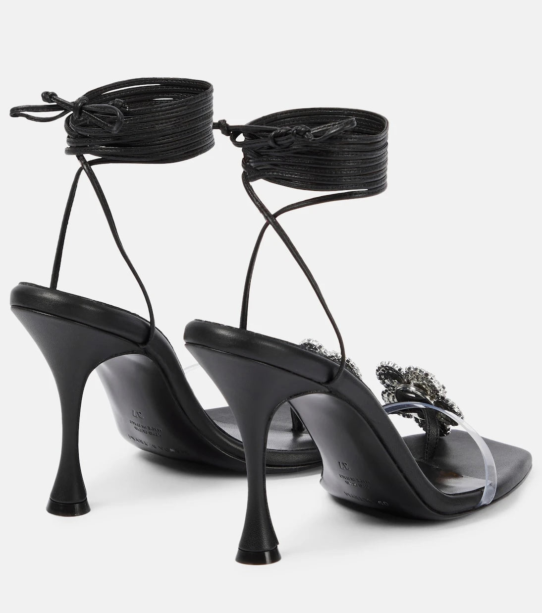 Magda Butrym - Embellished leather and PVC sandals