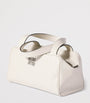 White Leather Top-Handle Bag