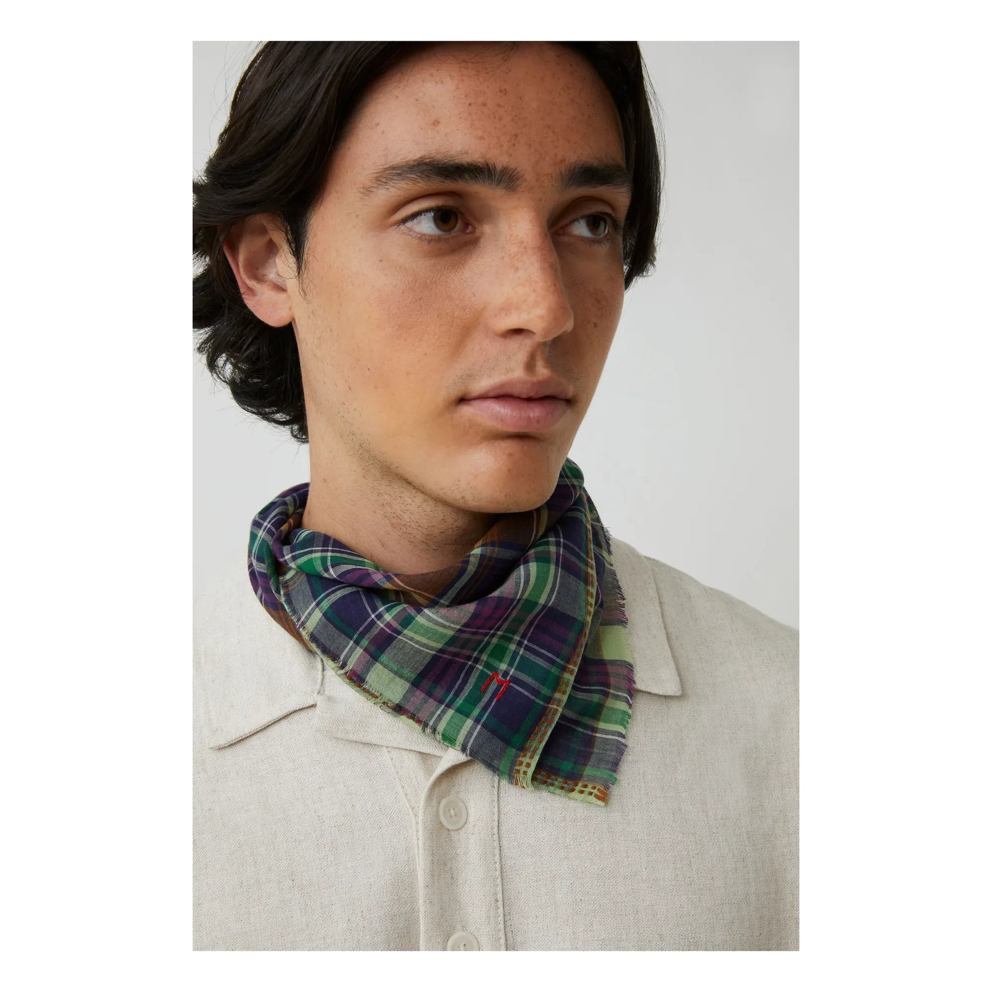 Moismont - Secret Scarf N°817 Cotton | Navy blue