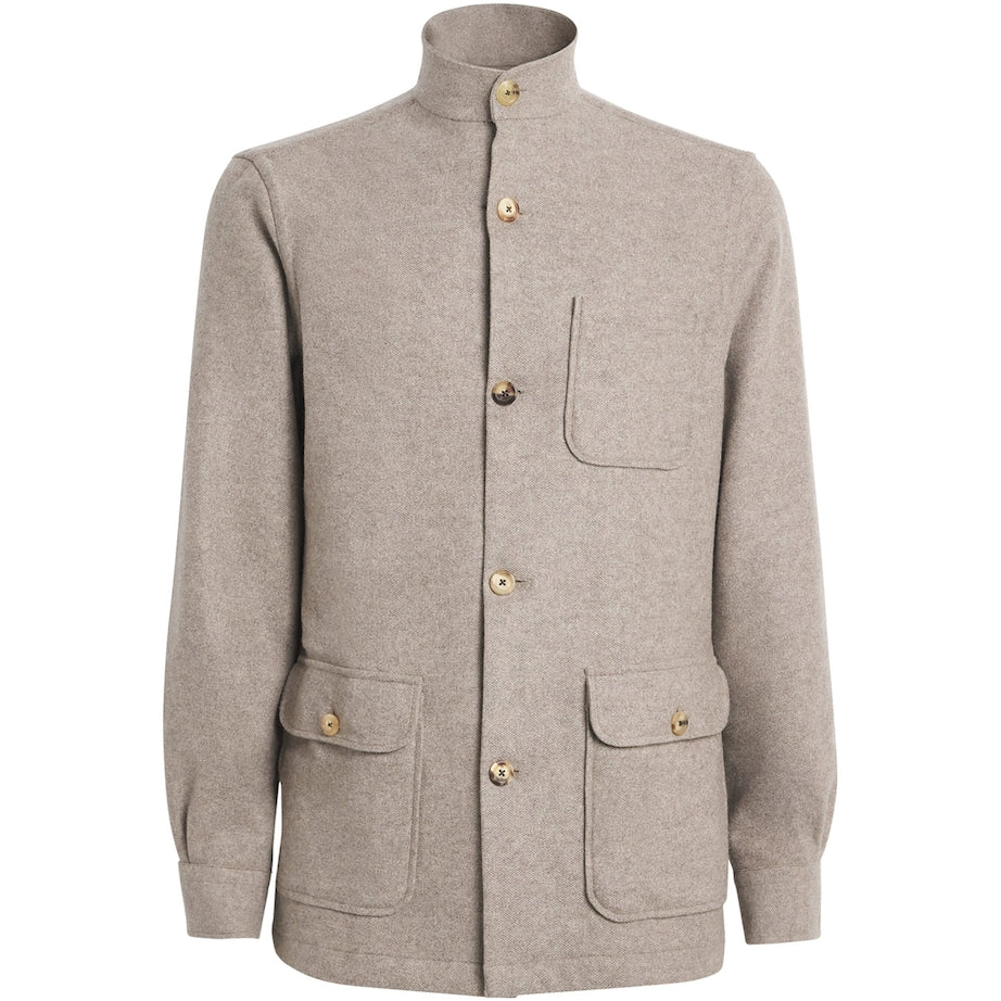 100HANDS Beige Cashmere Overshirt