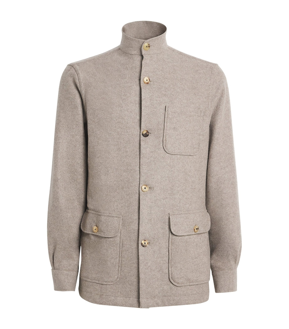 100HANDS Beige Cashmere Overshirt