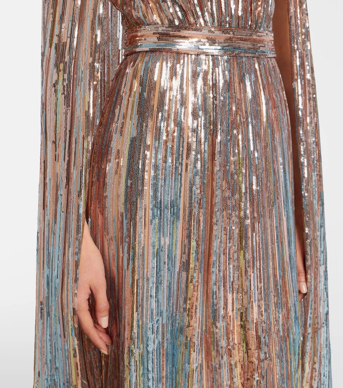 Elie Saab - Sequined caped gown