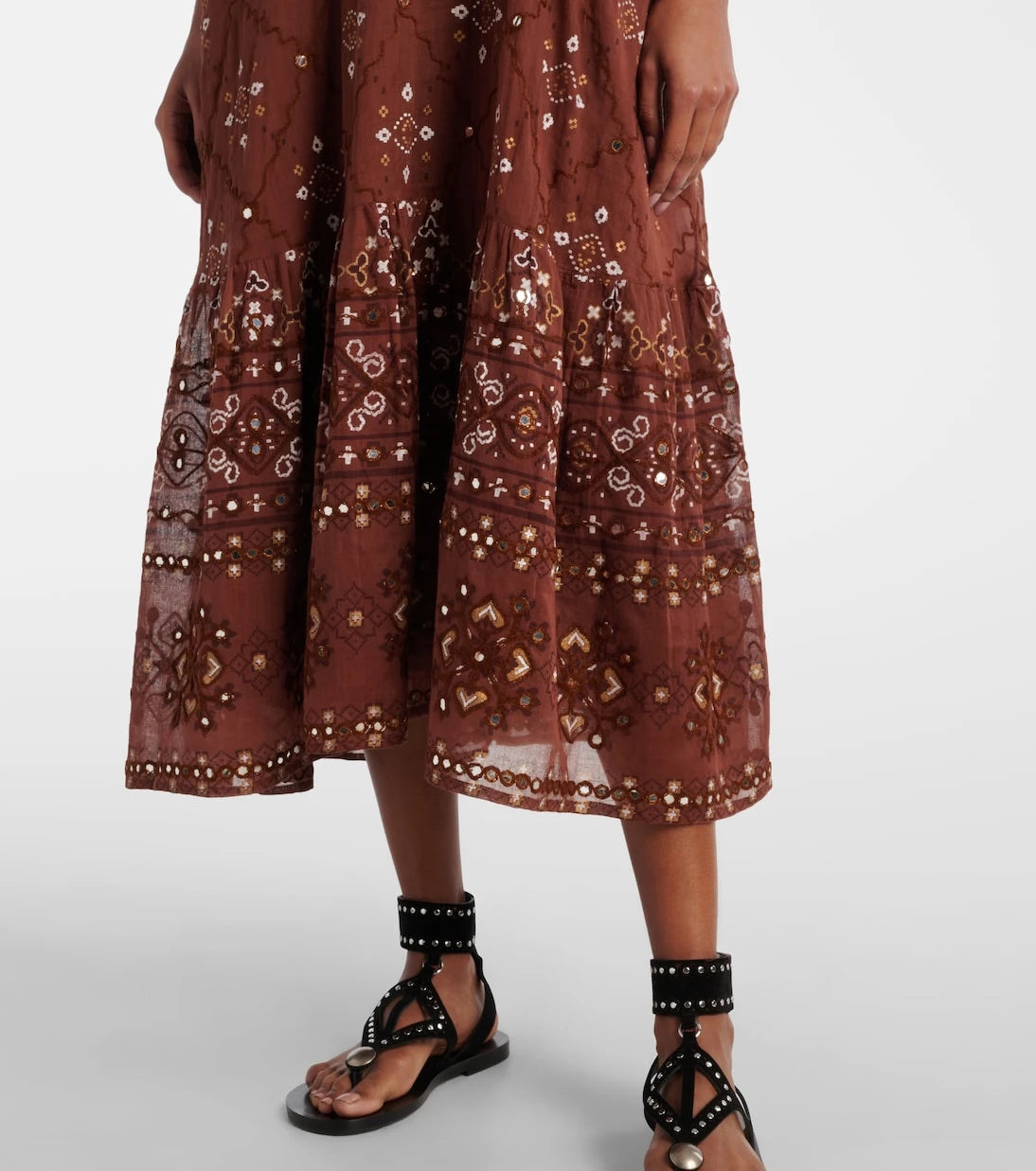 Juliet Dunn - Printed cotton slip dress