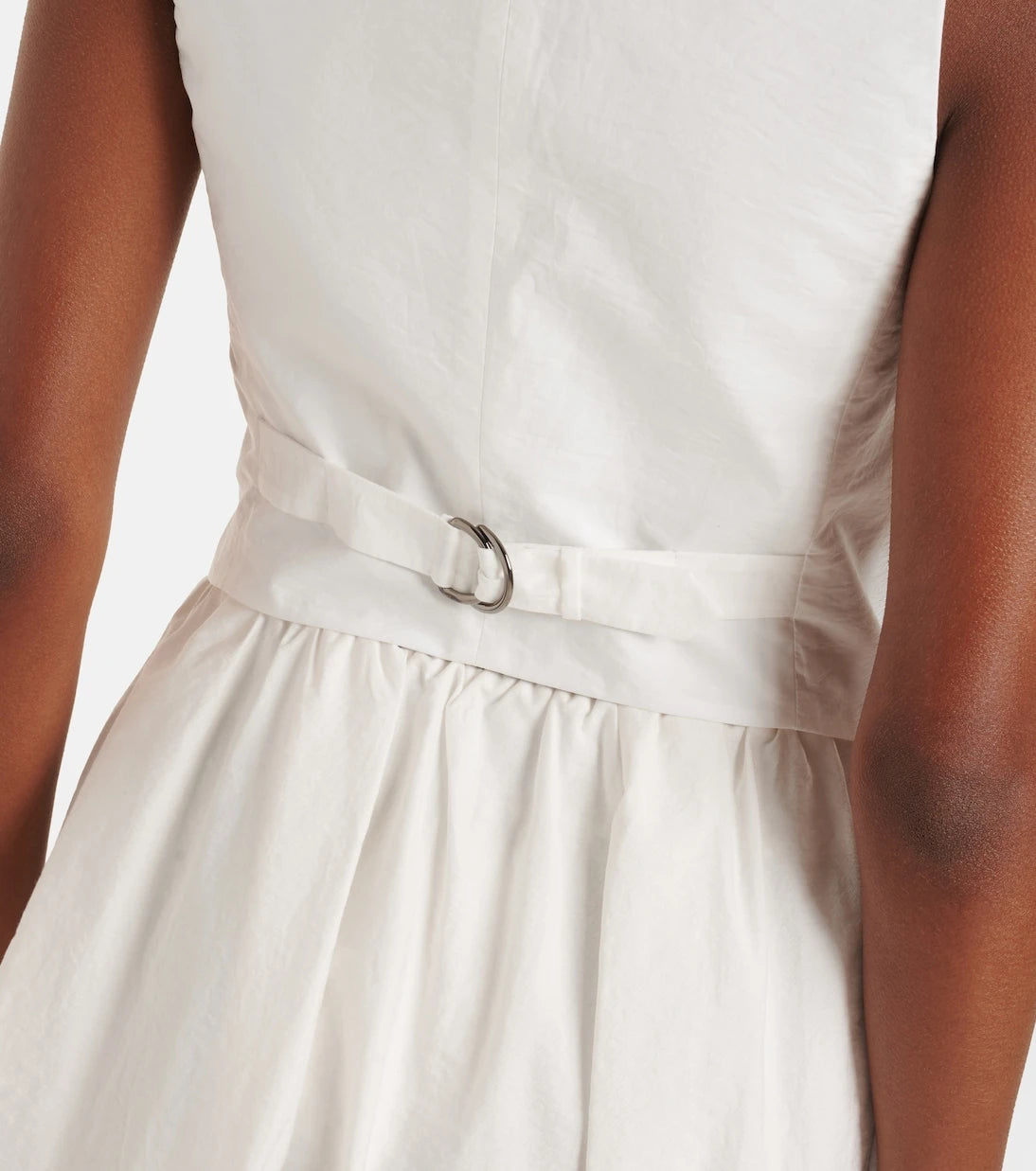 Brunello Cucinelli - Monili appliqué cotton-blend poplin vest