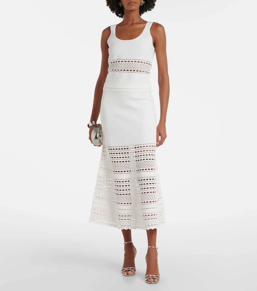 Simkhai - Westly open-knit midi skirt