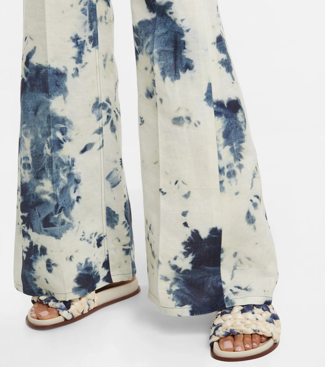 Chloé - Tie-dye linen flared pants