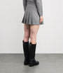 MAX&Co. Grey Wool-Blend Pleated Mini Skirt