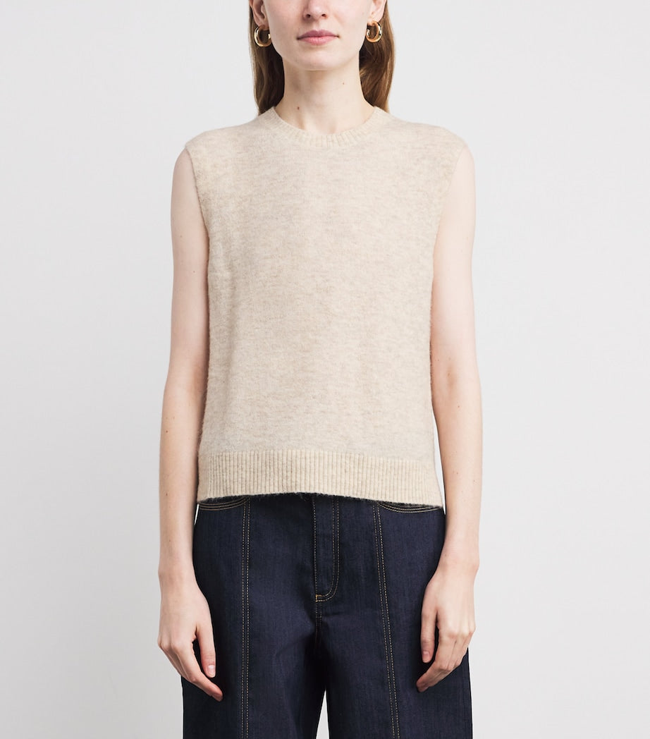 ME+EM Beige Alpaca-Blend Knitted Vest