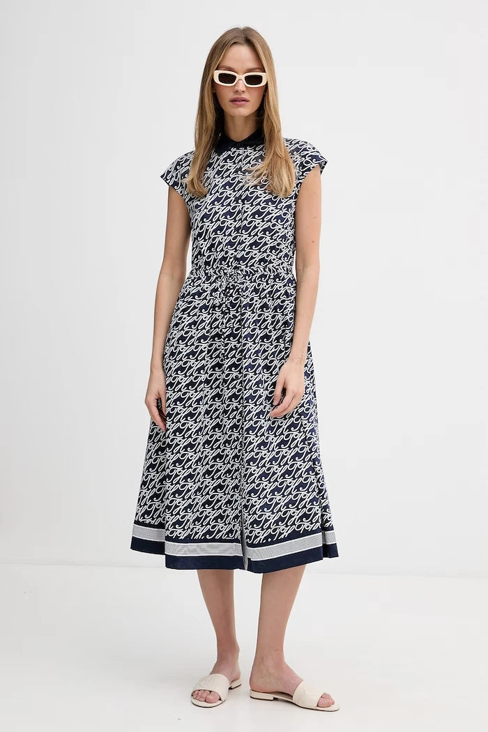 Tommy Hilfiger рокля тип риза с коприна SUMMER