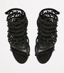 René Caovilla Black Chandelier Heeled Sandals 105