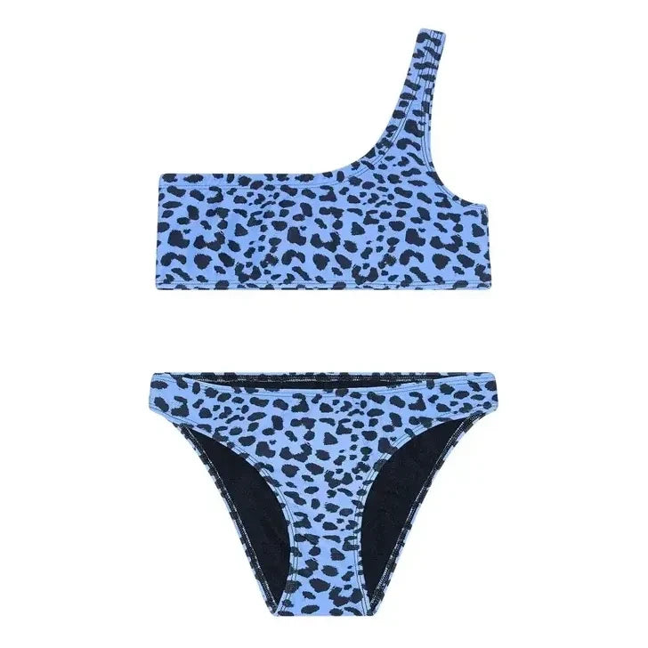 Finger in the nose - Bayle Asymmetric Swimsuit | Light blue