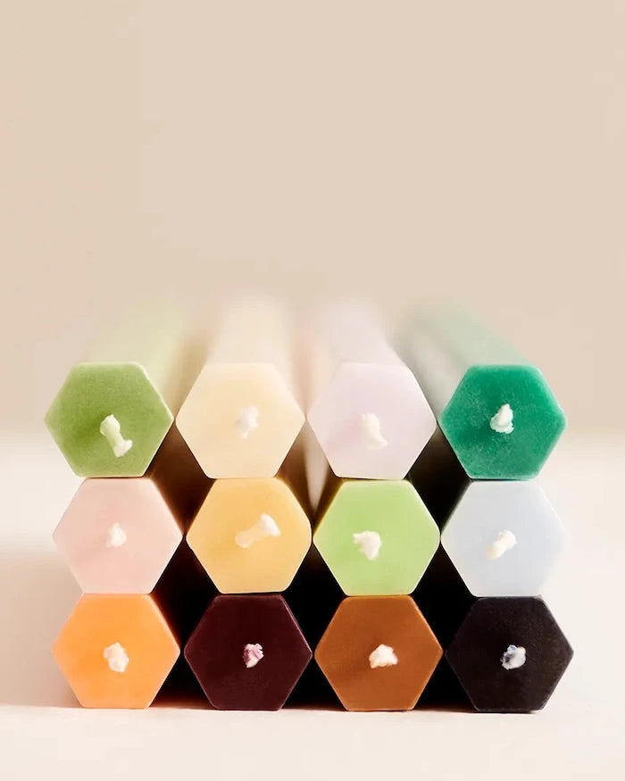 HAY Hexagon Candle Mum Seti 2,2 x 24 cm (4'lü)