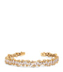 Small Yellow Gold and Diamond Shimmer Audrey Bangle